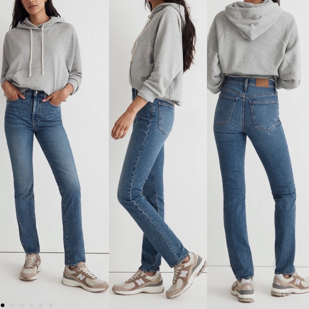 Madewell 26 2 NWT Straight Leg Jeans Pants Cotton The Perfect Vintage Jean HR - Picture 1 of 9
